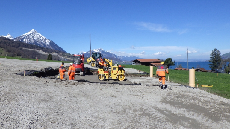 Installationsplatz mit wunderschöner Aussicht