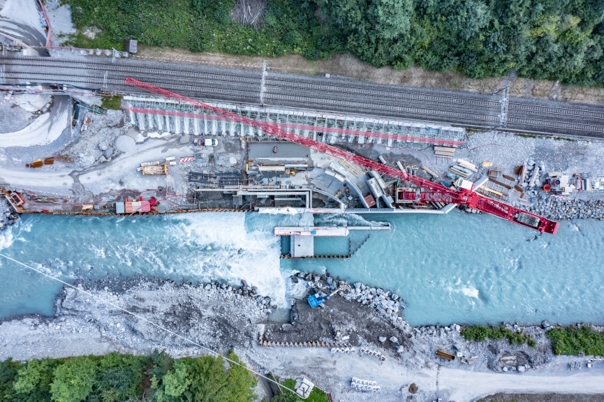 Wasserkraftwerk Augand, Kander, Berner Oberland, Wasserkraft, Wasserbau