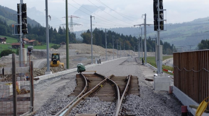 BLS AlpTransit Lötschberg
Anschluss Frutigen, Bahnbau - Bild 2