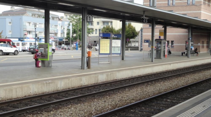 Bahnhof Spiez, Erhöhung Perron 1 - Bild 2