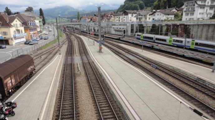 Bahnhof Spiez, Erhöhung Perron 1 - Bild 3